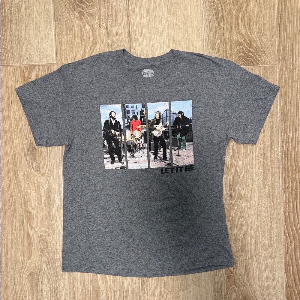 The Beatles Gray 'Let It Be' Short Sleeve Tee